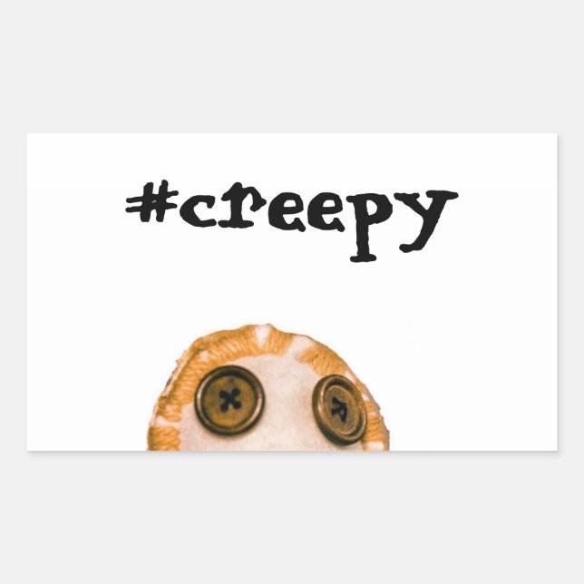 Rectangular Creepy Anya Pegatina (Anverso)