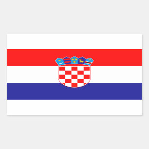 Rectangular Croacia* Pegatina de bandera /Hrvatska zastava nal