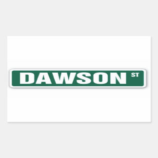 Rectangular Dawson Street Name Pegatina