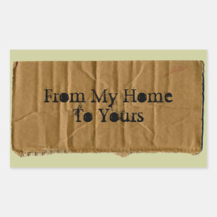 Rectangular De mi casa a su pegatina