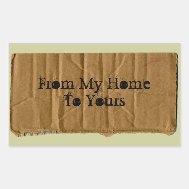 Rectangular De mi casa a su pegatina (Anverso)