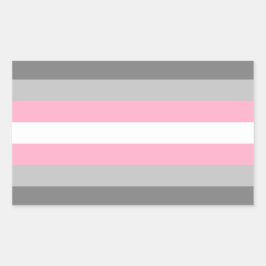 Rectangular Demigirl Pride Rectangle Pegatina
