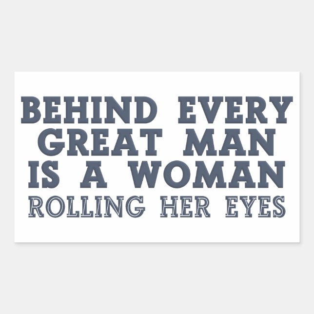 Rectangular Detrás de cada hombre pegatina (Anverso)