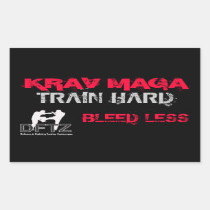 RECTANGULAR DFTZ PEGATINA KRAV MAGA