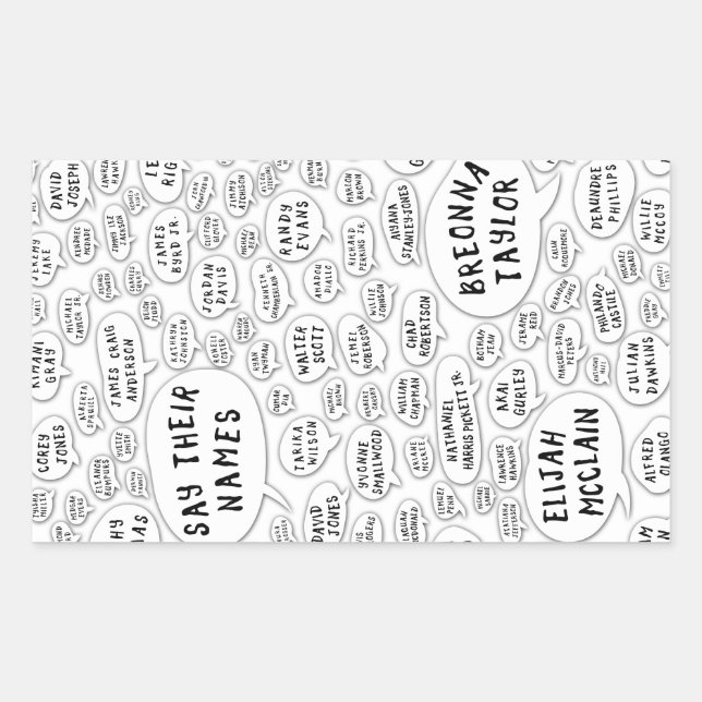 Rectangular digan sus nombres pegatina redondo clásico (Anverso)