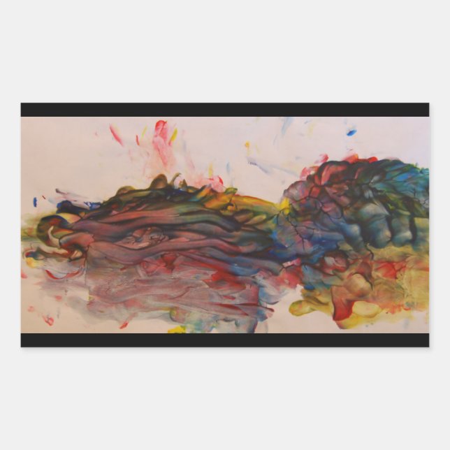 Rectangular Dragon Turtle Pegatina (Anverso)