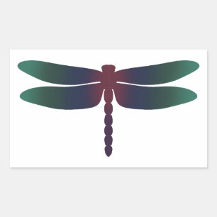 Rectangular Dragonfly del Pegatina de las profundidades oceáni