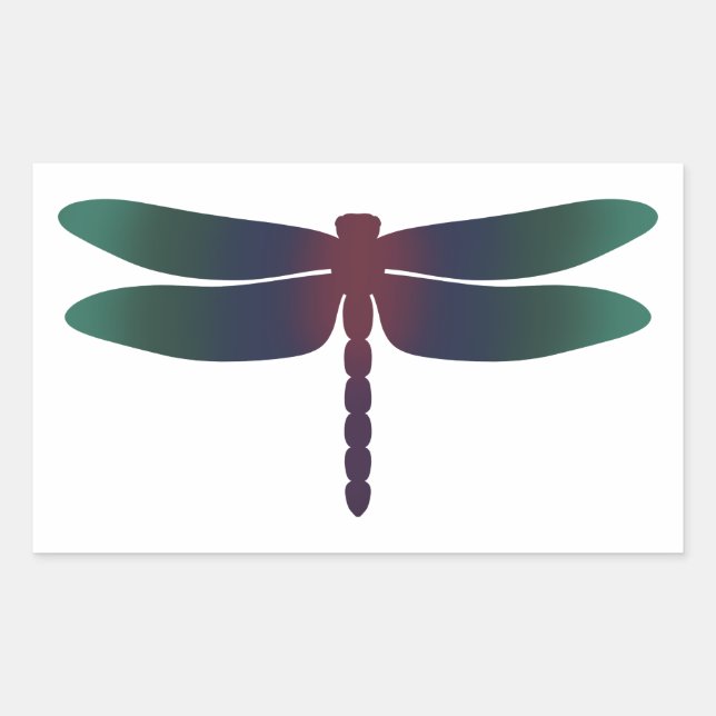 Rectangular Dragonfly del Pegatina de las profundidades oceáni (Anverso)