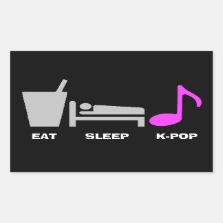 Rectangular Eat Sleep Kpop Pegatina