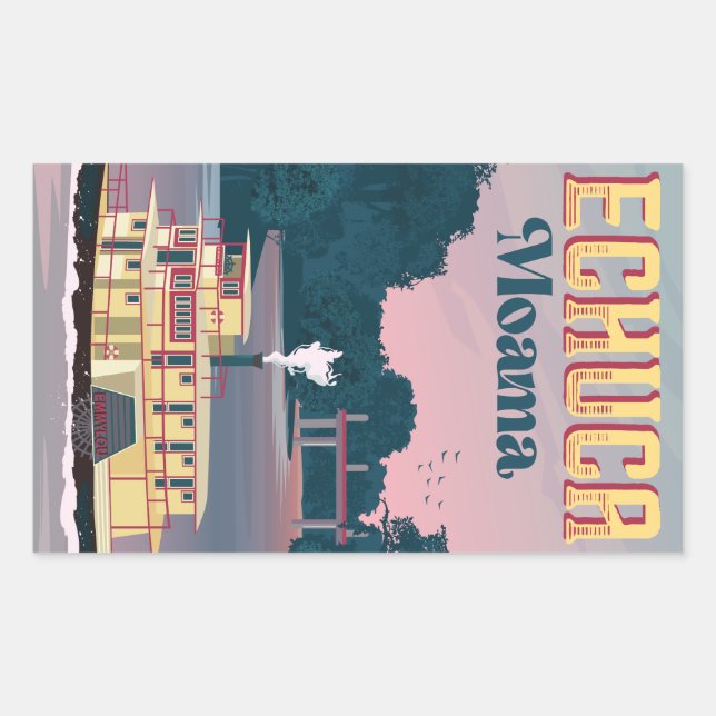 Rectangular Echuca Moama Pegatina (Anverso)