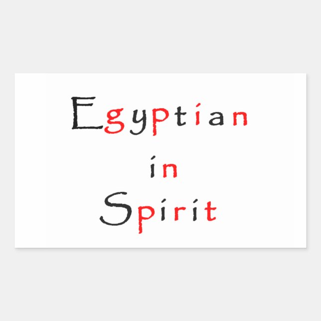 Rectangular Egipcio en pegatina de rectángulo de espíritu (Anverso)