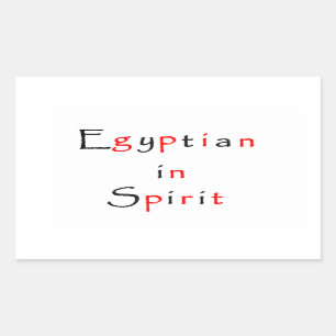 Rectangular Egipcio en pegatina de rectángulo de espíritu