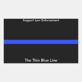 Rectangular El delgado Pegatina Personalizado de la Línea Azul