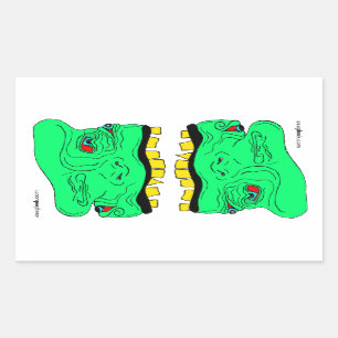 Rectangular El Goblin gemelo dirige al pegatina