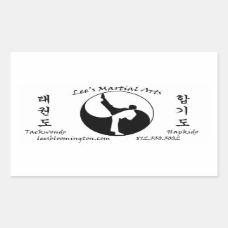 Rectangular El Pegatina de artes marciales de Lee