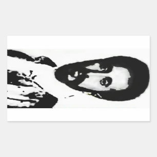 Rectangular ÉL pegatina de Haile Selassie I