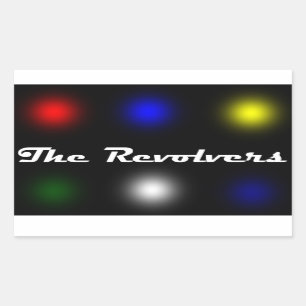 Rectangular El pegatina de los revólveres
