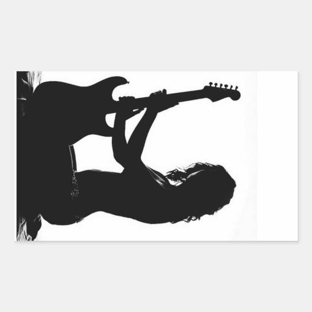 Rectangular El Pegatina de Silhouette (Anverso)