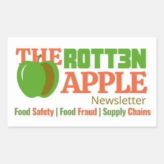 Rectangular El repugnante Pegatina de Apple Newsletter