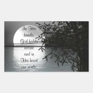 Rectangular En sus manos, reflexionando sobre el Pegatina de l