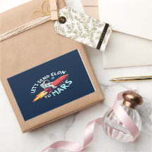 Enviemos a Elon al Pegatina Rectangle de Marte