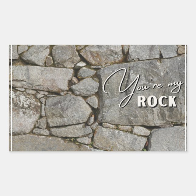 Rectangular Eres mi Pegatina de rock - (Anverso)