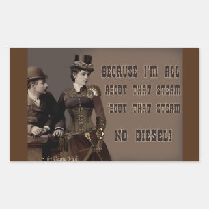 Rectangular Ese Pegatina al vapor