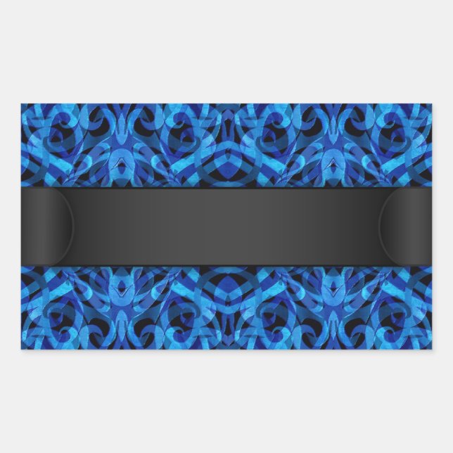Rectangular Estilo étnico pegatina (Anverso)