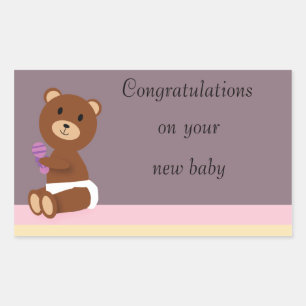 Rectangular Felicitaciones a su Pegatina Recién nacido