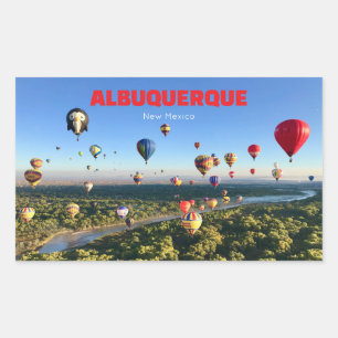 Rectangular Festival de globos Pegatina de Nuevo México
