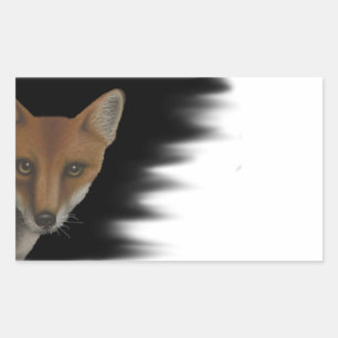 Rectangular Fox Pegatina