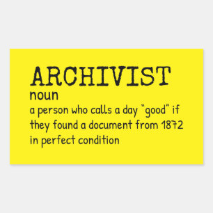 Rectangular Funny Archivist Citate Pegatina