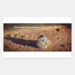 Rectangular Gabinete Meerkat, Pegatina del Parque Drusillas