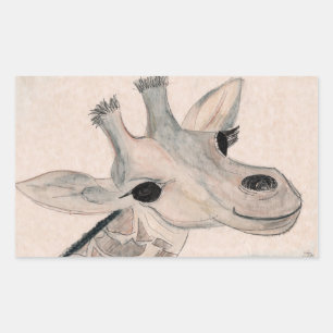 Rectangular Giraffe pegatina