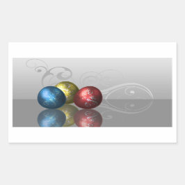 Rectangular Glamour Eggs de Pascua - Pegatina