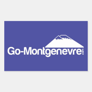 Rectangular Go Montgenevre Pegatina