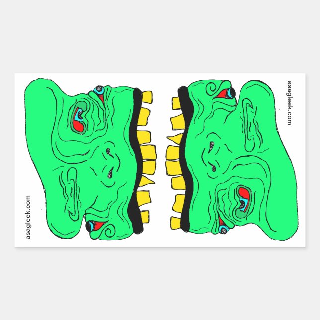 Rectangular Goblin Pegatina (Anverso)