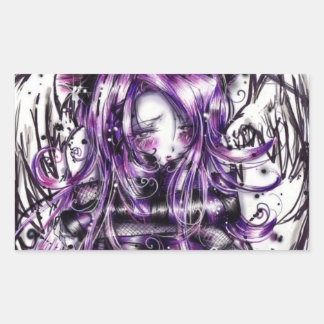 Rectangular Gótico Ceci Pegatina