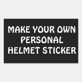RECTANGULAR HACER SU PROPIO PEGATINA ÚNICO DE HELMET