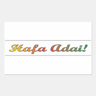 Rectangular Hafa Adai pegatina