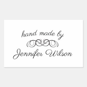 Rectangular Hand Made   Pegatina personalizado