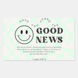 Rectangular ¿Has Oído La Buena Noticia Pegatina Cristiano?