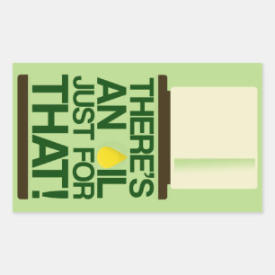 Rectangular Hay pegatina del aceite