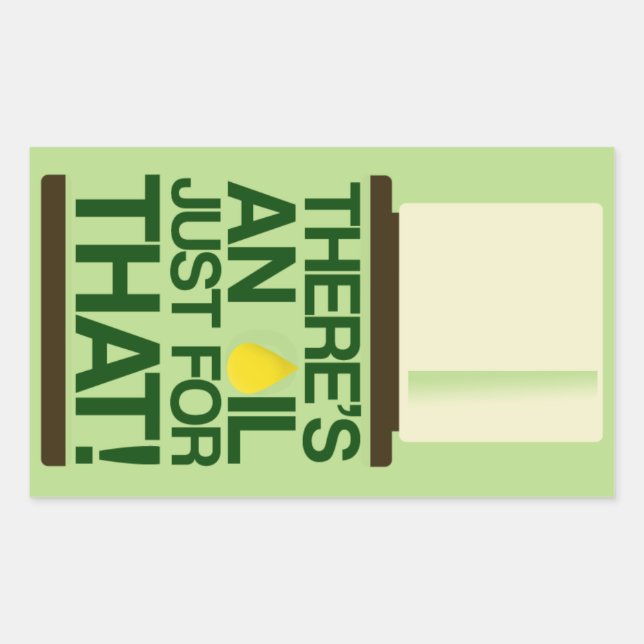 Rectangular Hay un Pegatina de petróleo (Anverso)