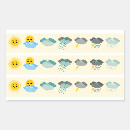 Rectangular Hoja de Pegatina de Diario del Rastreador del Tiem