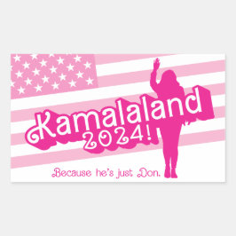 Rectangular "Hola Kamala" - Pegatina Rectangle (lema A)
