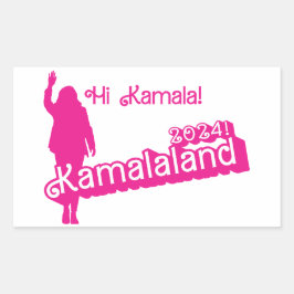 Rectangular "Hola Kamala" - Pegatina Rectangle (lema B)