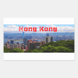 Rectangular Hong Kong - Pegatina Pico Victoria