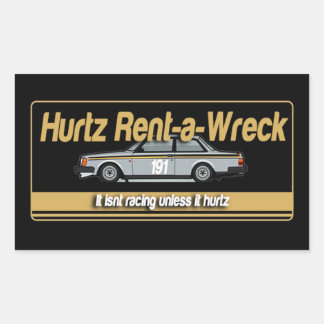 Rectangular Hurtz Rent-a-Wreck Pegatina