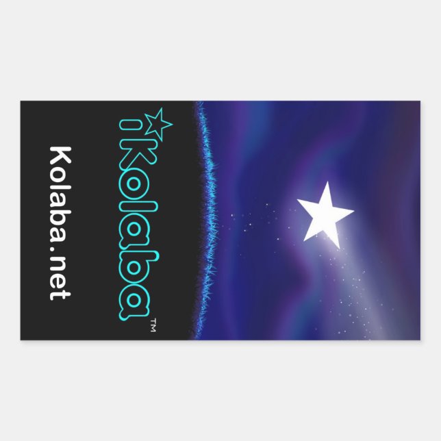 Rectangular iKolaba encuentra a su Pegatina estrella interna (Anverso)